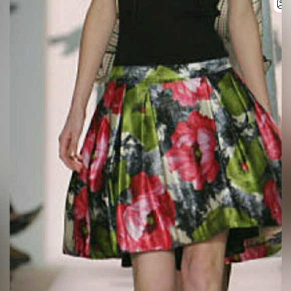 Milly A-Line Skirt with Floral Print size 6